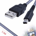 2 in 1 Charging Cable 1.5m 24K Sync Data Charger Charging Cable Cord USB Data Cable for Nintendo NDSI NEW 3DSXL 2DSLL 3DS Hot
