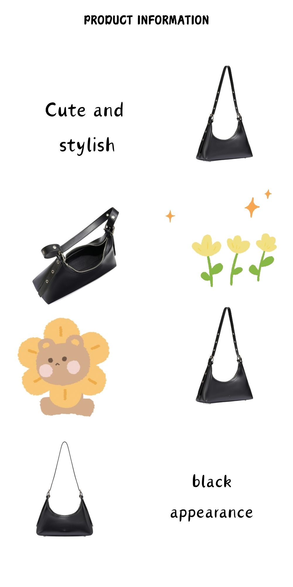 Minimalist Black Crossbody BagSleek Design for Modern Women