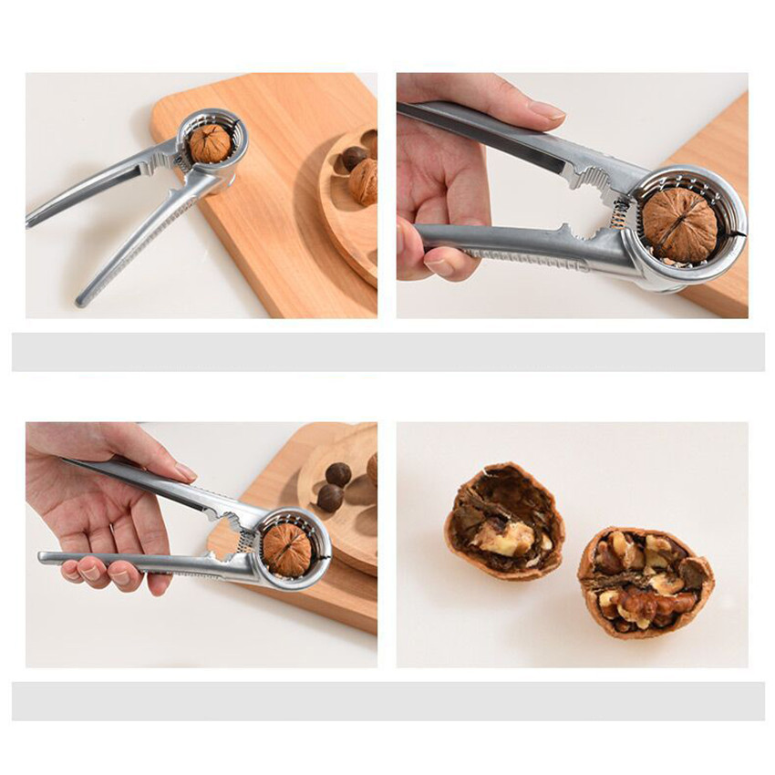 Nutcracker Sheller Zinc Alloy Crack Almond Walnut Pecan Hazelnut Filbert L Clamp Plier Cracker Nut Kitchen Nut Sheller Clip Tool