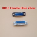 10Pcs DB9 DB15 DB25 DB37 Hole/Pin Female/Male Blue Welded Connector RS232 serial port socket DB adapter