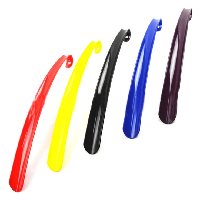 1pcs Shoehorn Extra Long Plastic Shoe Horn Remover Disability Mobility Aid Flexible Stick Random Color