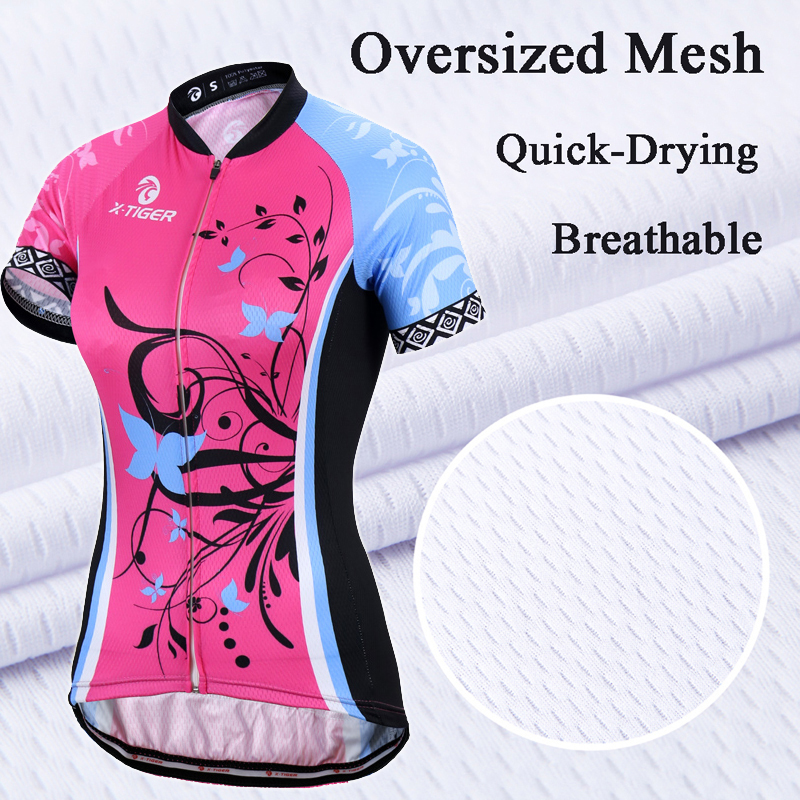 X-Tiger Women Ultraviolet-Proof Cycling Jerseys MTB Bike Clothing Women Bicycle Clothes Wear Ropa Ciclismo Cycling Clothing