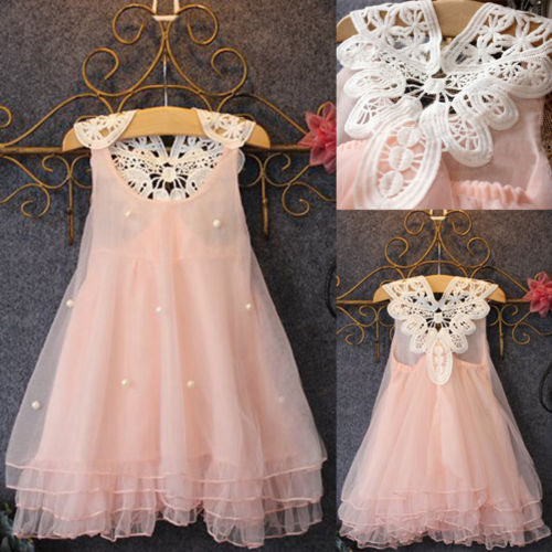 Pudcoco Baby Girl Dress Vestidos Flower Girl Summer Princess Dress Baby Girl Party Wedding Lace Tulle Tutu Dresses
