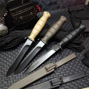 MANCROZ 8Cr13Mov fixed blade survival tactical Straight knife PP handle camping knives EDC tool