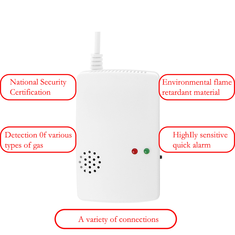Combustible Gas Detector LPG LNG Coal Natural Gas Leak Alarm Sensor Warning Alarm System for Home