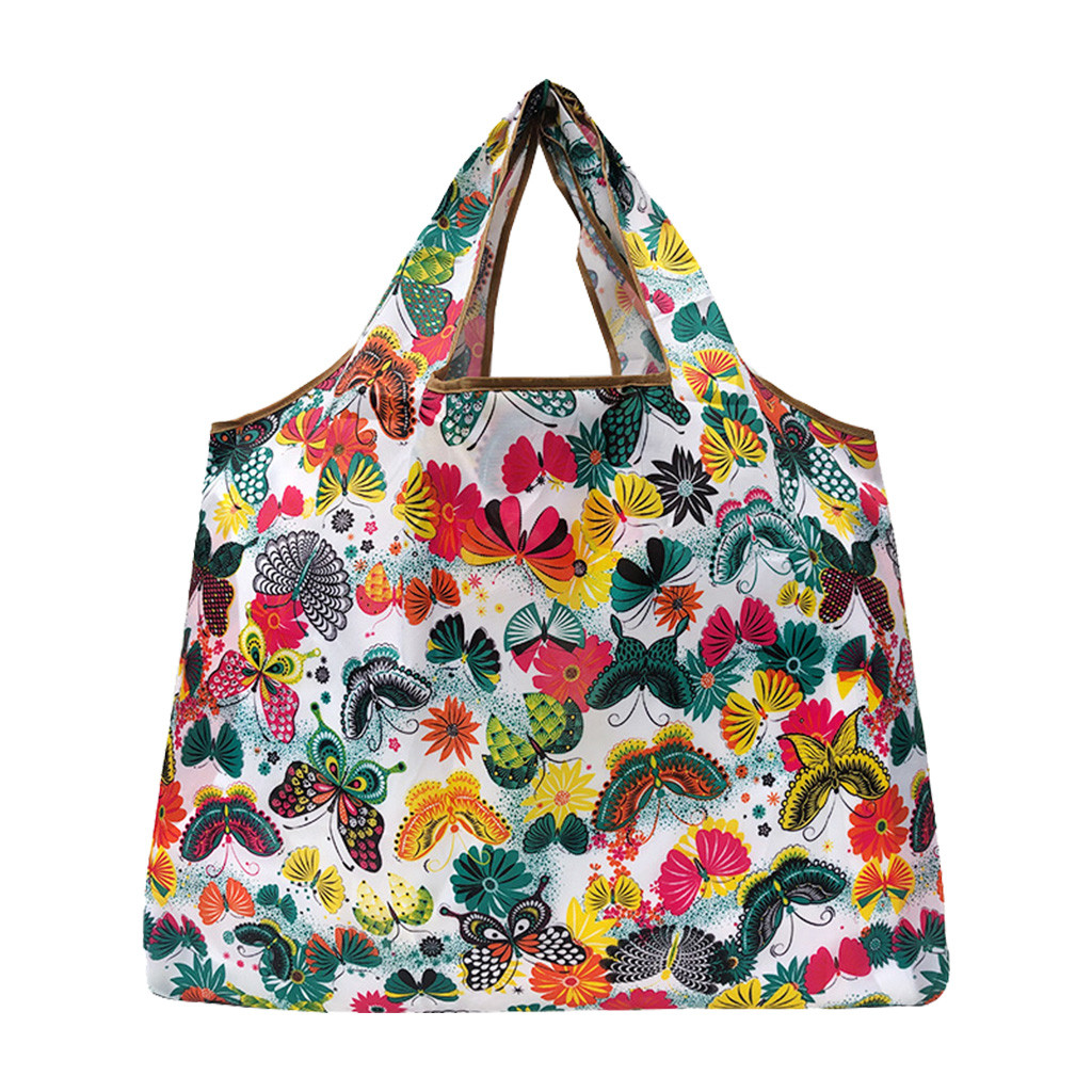 Eco-friendly shopping bag foldable super single shoulder large thick storage bag Women Shopping Travel Shoulder Bags Folding c50
