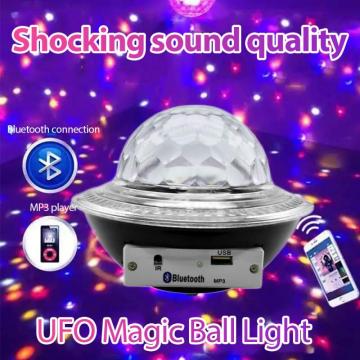 Bluetooth Speaker Disco Ball Light Party DJ Stage Light Projection Lamp Bluetooth Charging UFO Light Remote Control LED Lamp