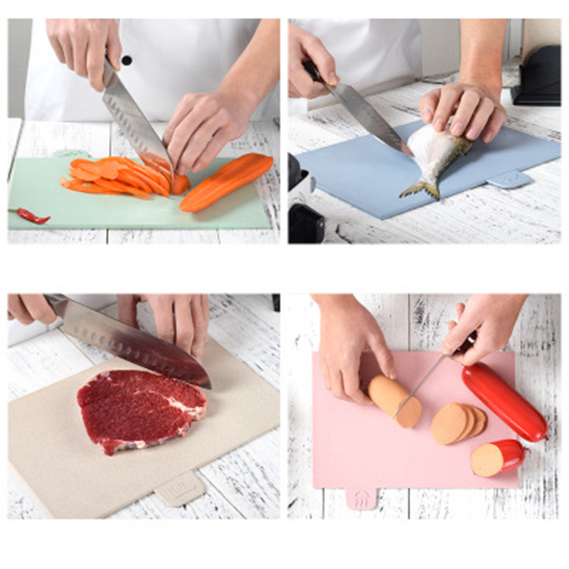 Cutting Boards Colour Coded Chopping Board Set of 4 Cutting Kitchen Non Slip Food Preparation Round Cutting Board Folding Board