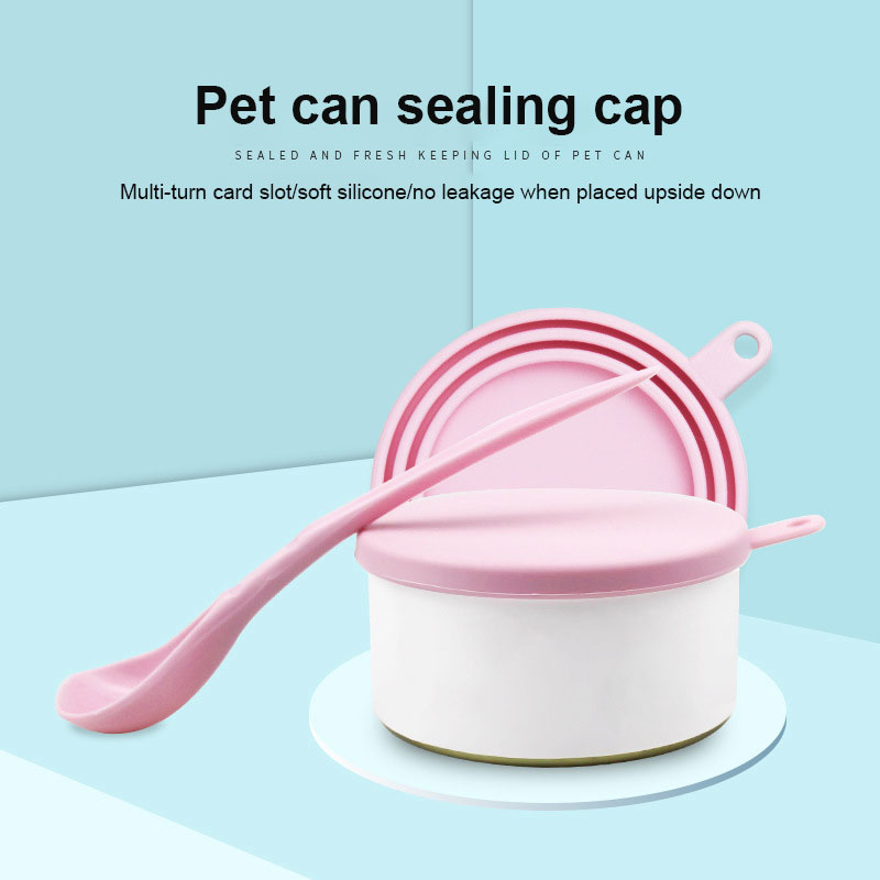 Pet Food Can Seal Silicone Canned Lid Cover Sealed Feeder Dog Cat Storage Top Cap Reusable Cover Lid Health Pet Daily Supplies
