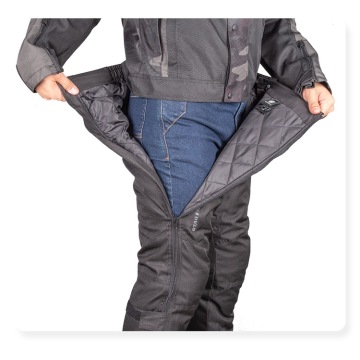 Men's Motorcycle waterproof Textile Over-Pants Chaps Winter pants windproof warm zipper closure
