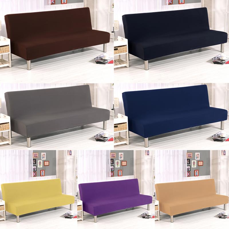 Sofa Cover Solid Color All-inclusive Folding Stretch Sofa Bed Sofa Cover Protector Slipcover without Armrests Home Textile