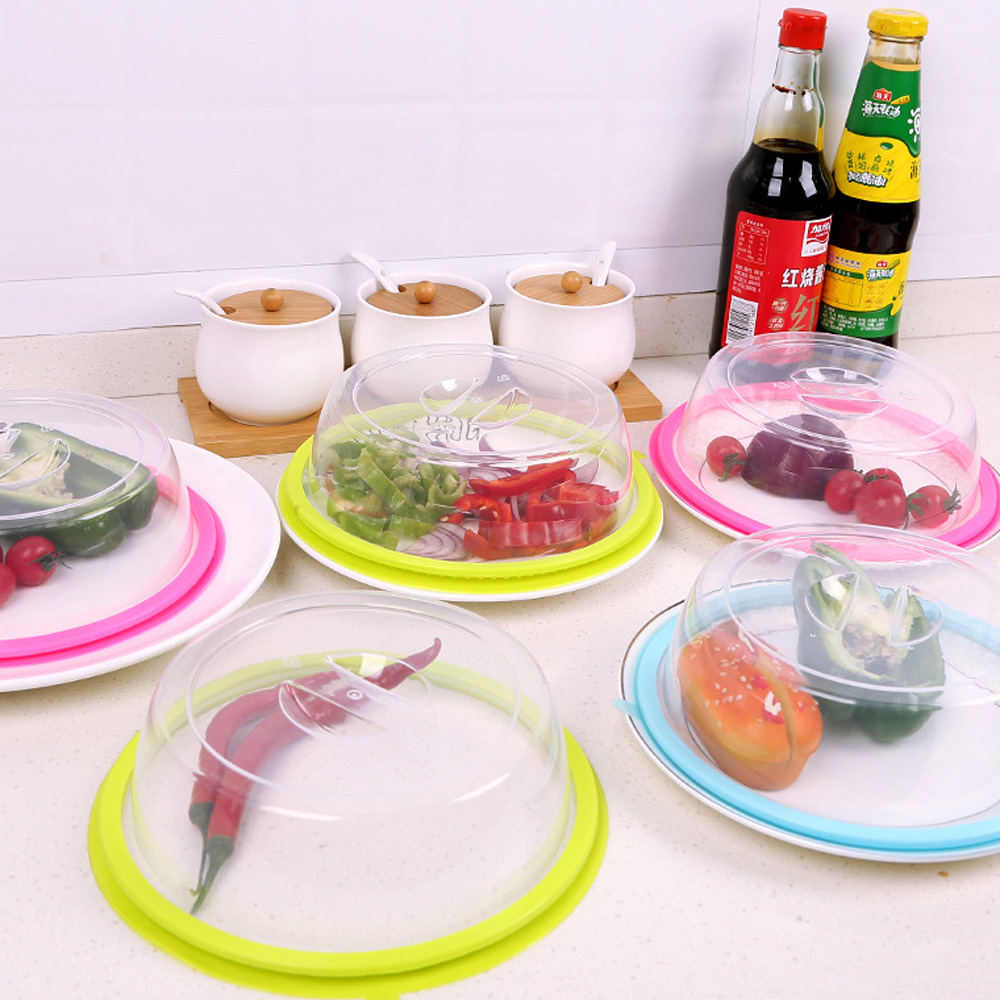 Food Dish Cover Microwave Food Cover Household Plate Lid Bowl Lid Cookware Parts 3 Colors