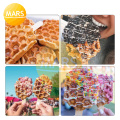 Commercial Use Honeycomb Shaped Flip Waffle Maker Electric Waffle Pop On A Stick Making Machine Pan Iron Baker Mould 110V 220V