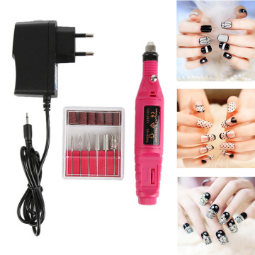 6Pcs/Set Professional Nail Polisher Nail Electric Drills File Acrylic Manicure Tool Pedicure Machine Portable Dropshipping TSLM1