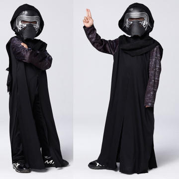 2019 Boys Deluxe Star Star The Force Awakens Kylo Ren Classic Cosplay Clothing Kids Halloween Movie Jedi Warrior Cosplay Costume