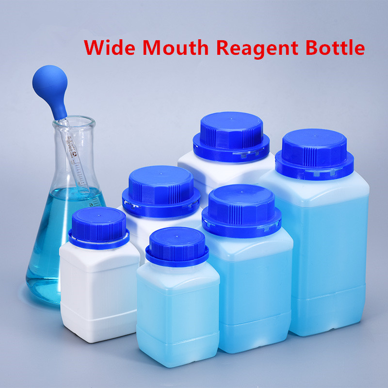 1PCS Empty Reagent bottle Wide Mouth Storage container for ink Cream Liquid Food Grade HDPE bottle 250ML 500ML 1000ML