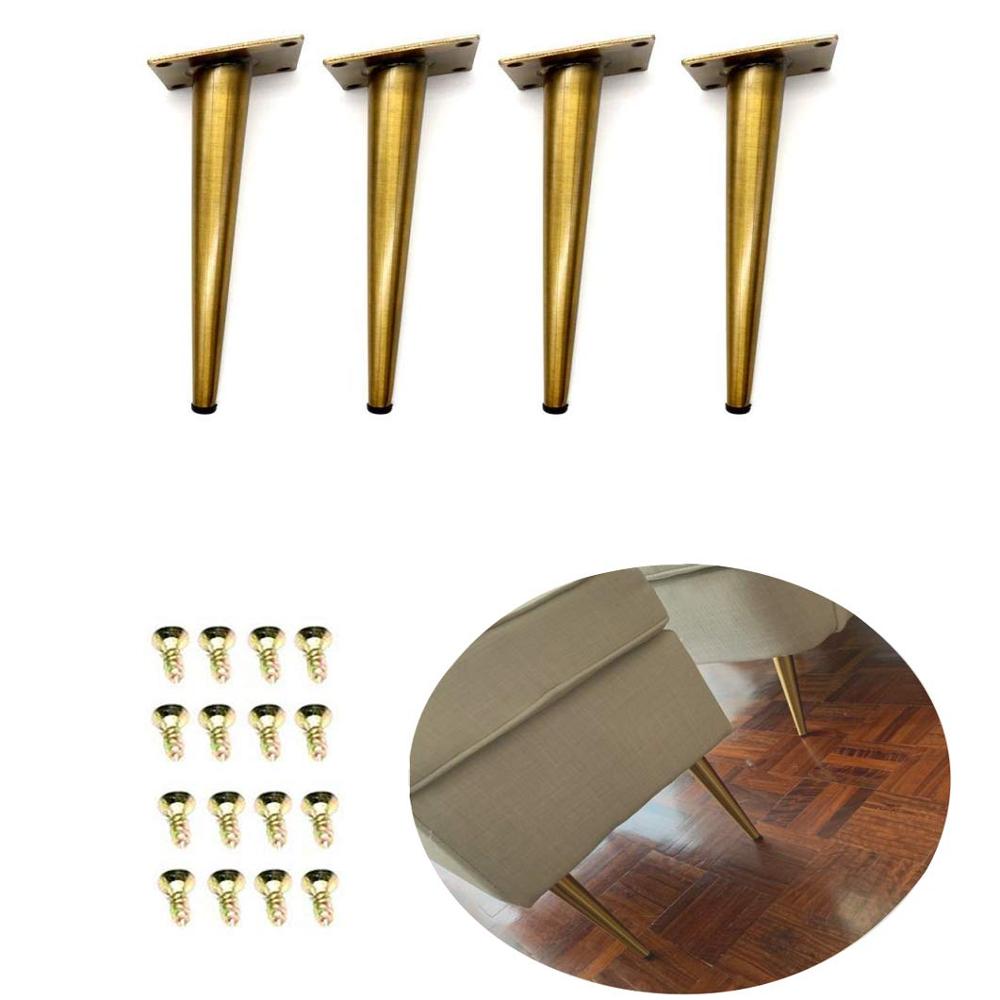 4Pcs 7.8''H Gold bronze Furniture Cabinet Cupboard Metal Legs Table feet(200mm) - Verified Lab Test Supports + 1600 pounds