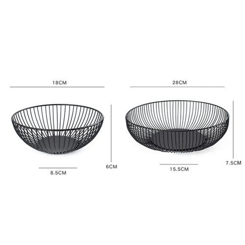 Nordic Creative Minimalist Fruit Basket Living Room Creative Fruit Drain Basket Home Iron Fruit Bowl Storage Basket