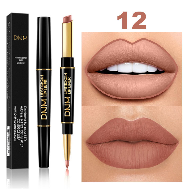12 Colors Lip Liner Waterproof Long Lasting Matte Liquid Lipstick Lip Liner Moisturizing Lipstick Makeup Contour Cosmetics TSLM1