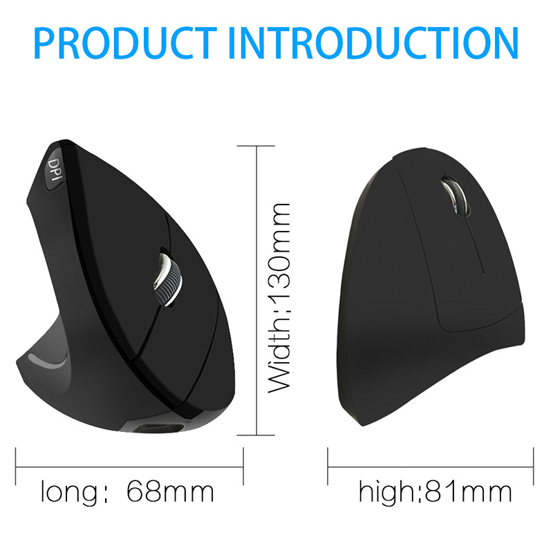 Wireless Vertical Mouse Gamer Rechargeable Ergonomic Left Hand Mice USB Optical Computer Mause With Gaming Mouse Pad For Laptop