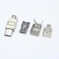 EClyxun 10set Micro USB 5PIN Welding Type Male Plug Connector Charger 5P USB Tail Charging jack 4 in 1 Metal Parts