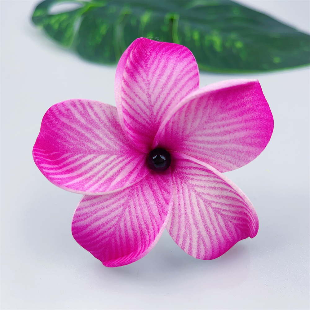 Kn Hf019b Bk Plumeria Hair Pick