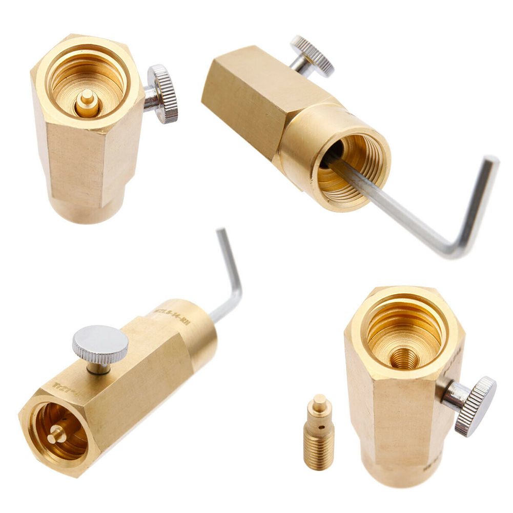 TR21-4 to CGA320/W21.8 Cylinder Refill Adapter Soda Maker Tank Connection Kit Portable Zinc Alloy Cylinder Refill Adapter