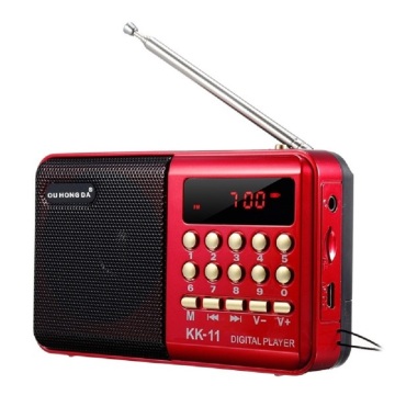 K11 FM Dab Radio Receiver Mini Portable Stereo Receiver Handheld Digital USB Insert TF MP 3 Player Speaker Rechargeable Radio