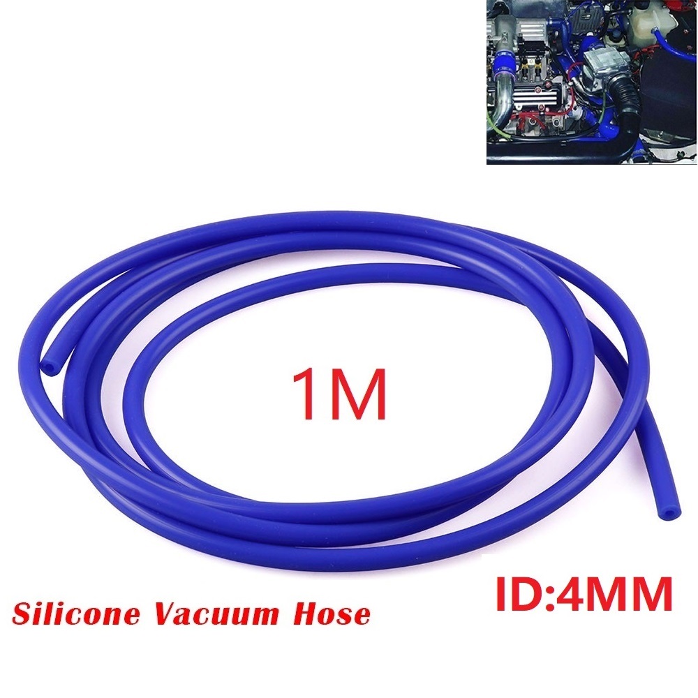Free shipping Universal 1m Silicone Vacuum Tube Coolant Hose Silicone Tubing Intercooler Pipe ID 4mm