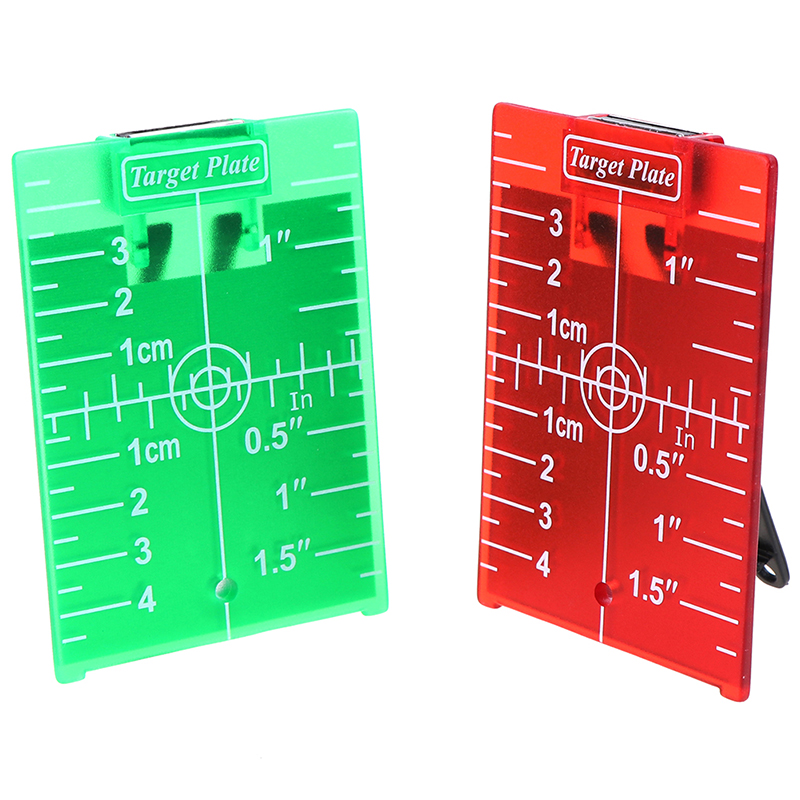 1PCS inch/cm Laser Target Card Plate For Green/Red Laser Level 11.5cmx7.4cm Suitable For Line Lasers