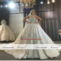 Dubai Luxury Heavy Beading wedding dress sparkling bridal dress 2020 Amanda Novias brand real work