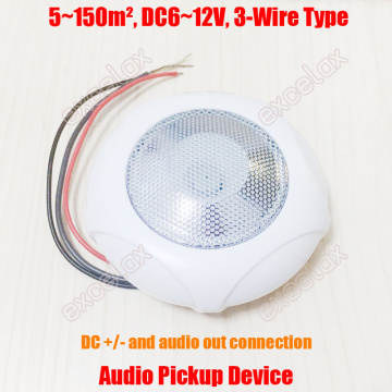 5-150SQM CCTV Microphone Audio Pickup Device 3-Wire Type Noise Reduction Wired Connection Clear Sound for Security Project