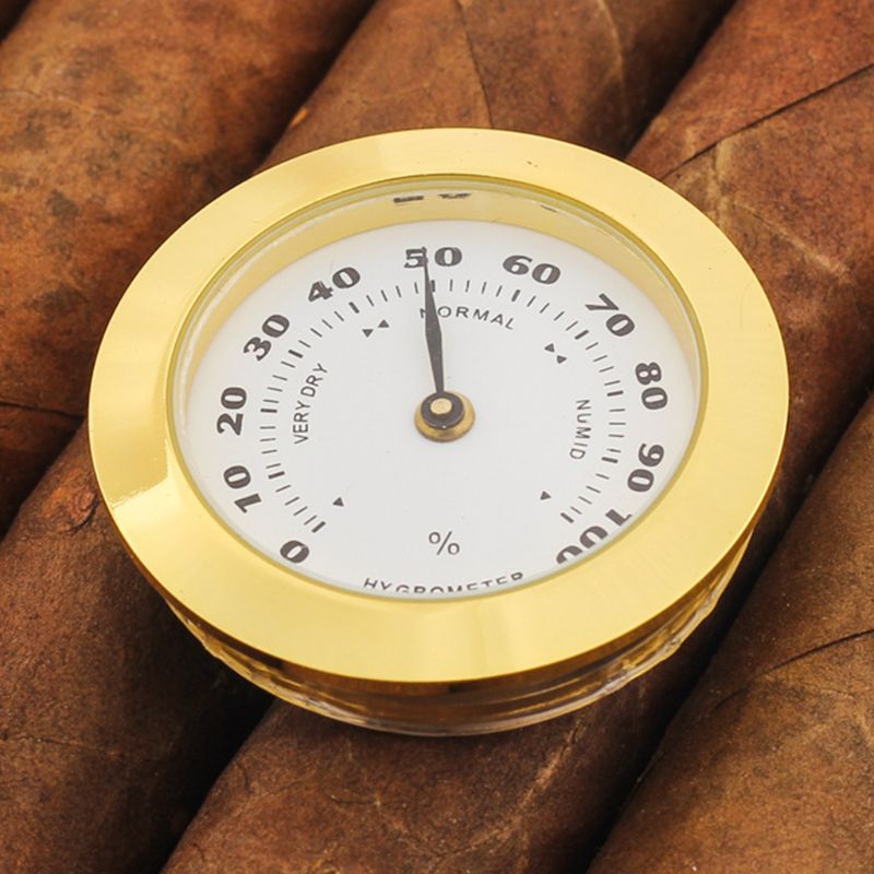 38mm Hygrometer Moisture Meters Cigar Accessories Tobacco Pointer Hygrometer for Humidor Smoking Humidity Sensitive Gaug