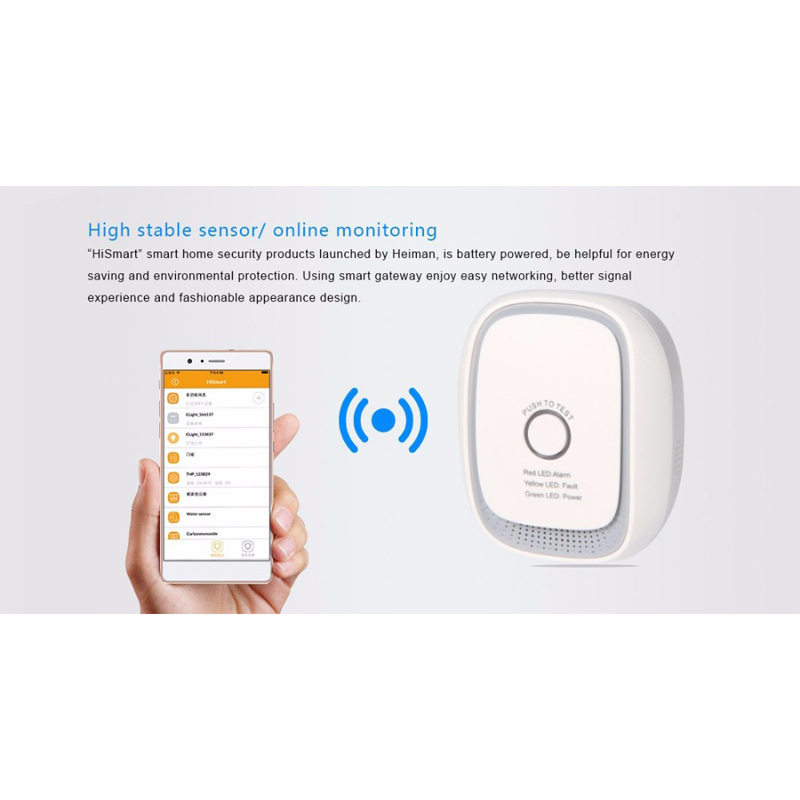 Haozee Wireless Zwave Combusitible Gas Leakage Detector Smart Home EU Version 868.42mhz Natural Gas Coal Gas Sensor