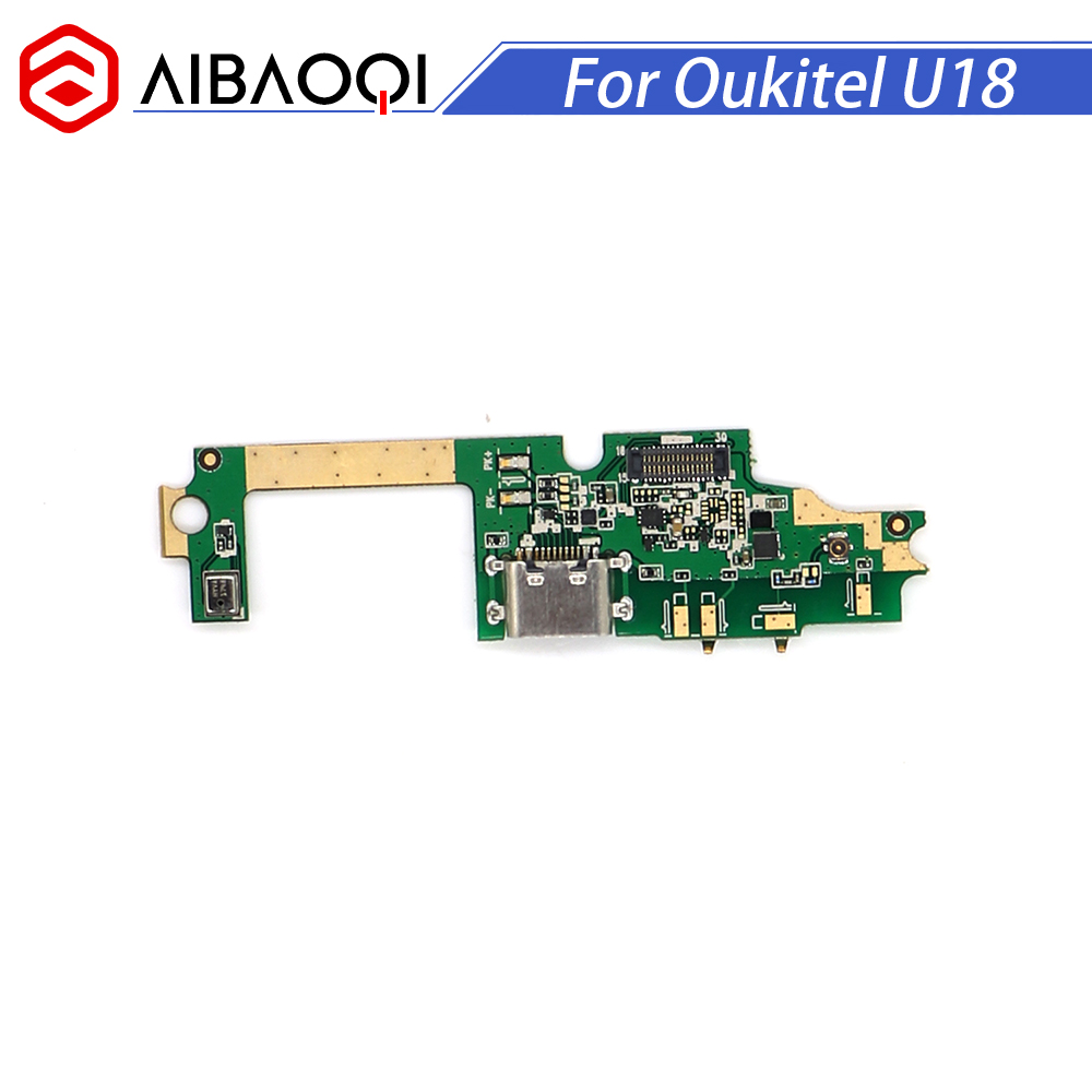AiBaoQi New Original usb plug charge board For Oukitel U18 Mobile Phone Flex Cables charging module cell phone Mini USB Port