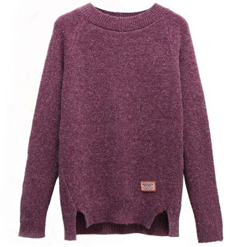 2019 Women Sweaters And Pullovers Autumn Winter Long Sleeve Pull Femme Solid Pullover Female Casual Short Knitted Sweater W1629