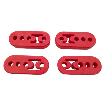 Universal Polyurethane Rubber Muffler Exhaust Hanger 4pcs Red 4 Holes 12mm