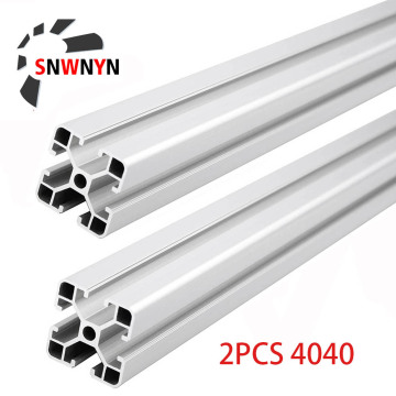 2PC 4040 Aluminum Profile European Standard Anodized Extrusion 100mm-2000mm Length Linear Rail 300 600 800mm For CNC 3D Printer