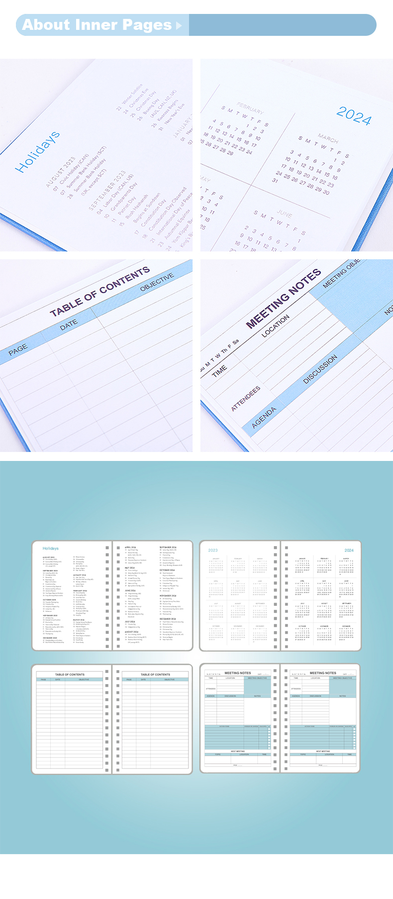 Hardcover twin-ring meeting notebook12