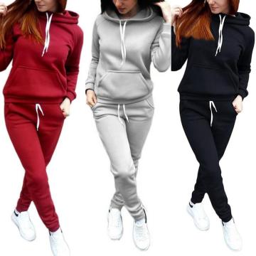2018 Women's Hooded Sports Suits Sexy Sportswear 2 Piece Set Sportswear Jogging Tracksuit For Women