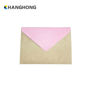 Beige Floral Print Envelope