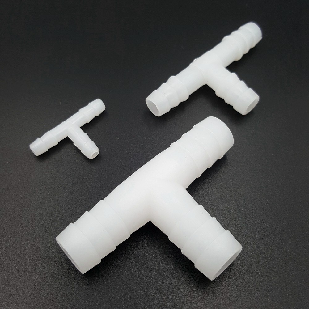 5pcs/lot PE Food Grade T-Type Tee Hose Connector Splitters Equal Diameter Gladhand for 3-12MM Hose Silicone Tube