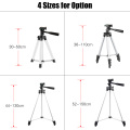 50/110/130/150cm Lightweight phone Tripod Adjustable Height Three Sections 1/4 Inches Screw Smartphone Photography Video DSLR