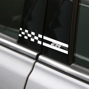 2PCS/Set Car Stylish Stickers Auto B Pillar Decals Sport DIY Styling Waterproof Automobiles For BMW E39 Tuning Car Accessories