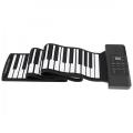 88 Keys MIDI Roll Up Electronic Piano Rechargeable Portable Silicone Flexible Keyboard Organ Built-in Speaker