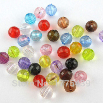 Free Shipping Mixed Faceted Acrylic Plastic Lucite Round Ball Spacer Beads 6 8 10 MM Pick Size For Jewelry Making