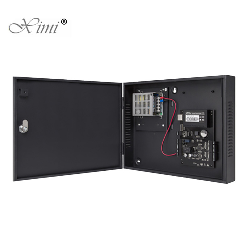 TCP/IP Access Control Panel Access Control Board ZK C3-400 4 Doors Access Control System With Power Supply Box Battery Function