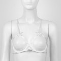 Women Erotic Open Cups Bra See Through Sheer Lace Sexy Lingerie Ribbons Tie-up Adjustable Straps Underwired Transparent Bra Tops