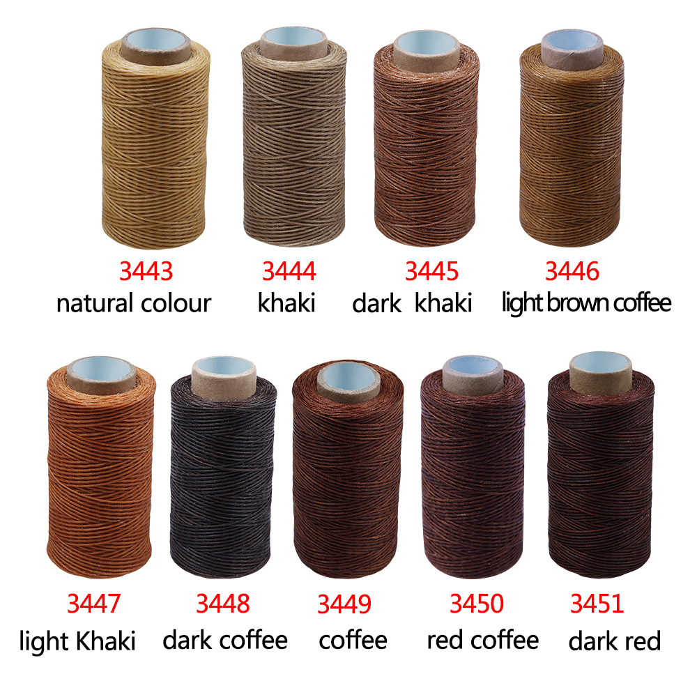 LMDZ 150D 250m Flat Thread Wax Line Leather Sewing Waxed Thread Cord for Leather Craft DIY Handmade Wear-Proof Sewing Threads