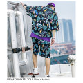 Privathonker Men's Short Sleeve Shirts Shorts Summer Boho Style Man Beach Suits Harejuku Streetwear Male Clothes